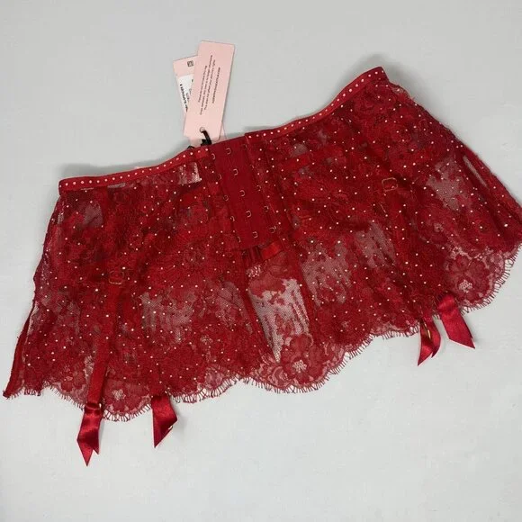 Agent Provocateur Davinah Red Suspender AP3 Medium NWT $695 - Picture 7 of 8